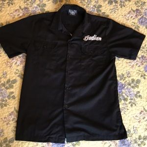 Indian motorcycle motorcycles embroidered button shirt. BillyEight
